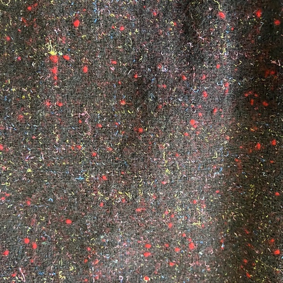 Vintage 1950’s Brown fleck (red, yellow, blue, pink) pleated wool skirt. - Picture 6 of 6